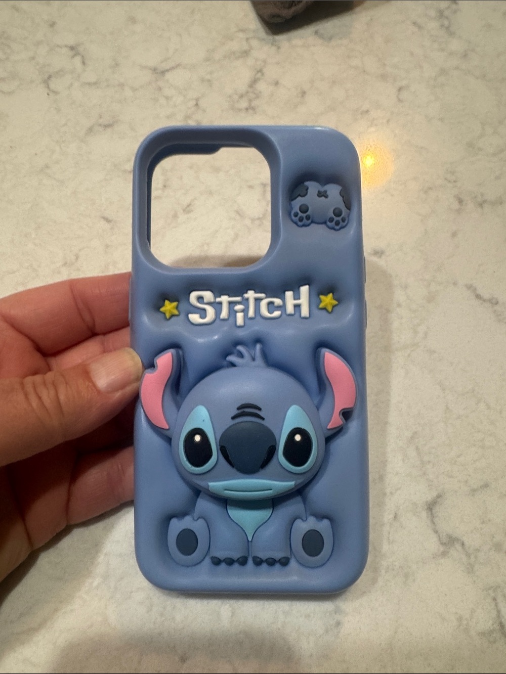 Blue Stitch Silicone Phone Case - Cute Character Design